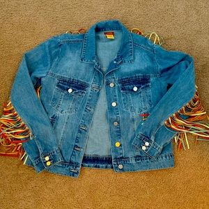 Vintage Fringe Denim Jacket